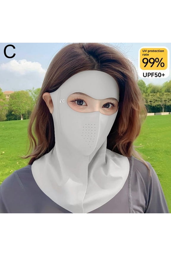 Full Face Sun Protection Mask UV Facekini with Cover Ice Silk Riding Sunshade Sun Beach mask For Outdoor Sports protection For hat mask masks cooling For face set protective garden sun men sun