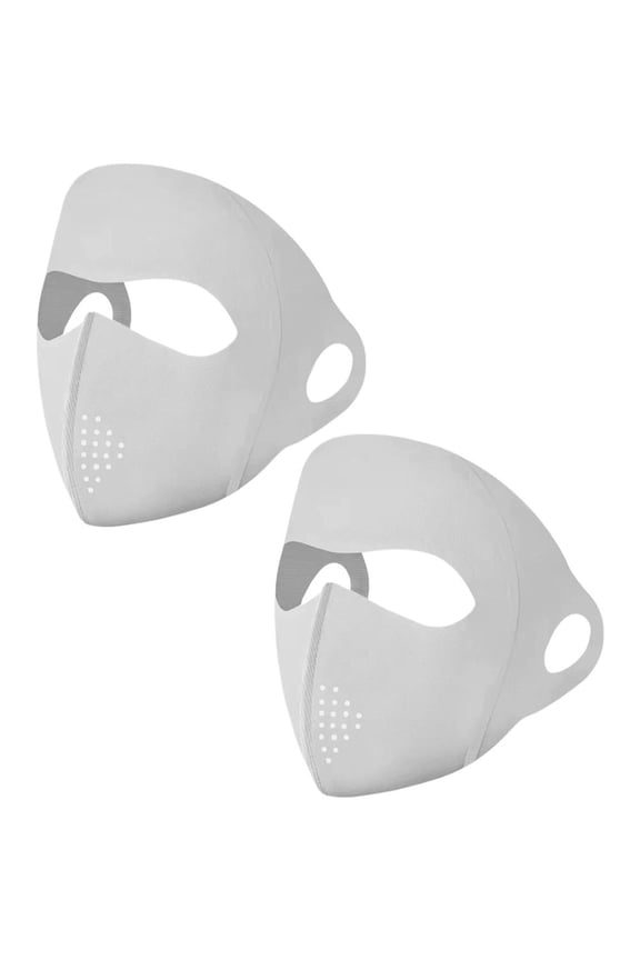 Full Face Sun Protection Mask for Outdoor Activities - UPF50+ UV Shield, Breathable Nylon Spandex, 23cm x 15.5cm, 2 Pack