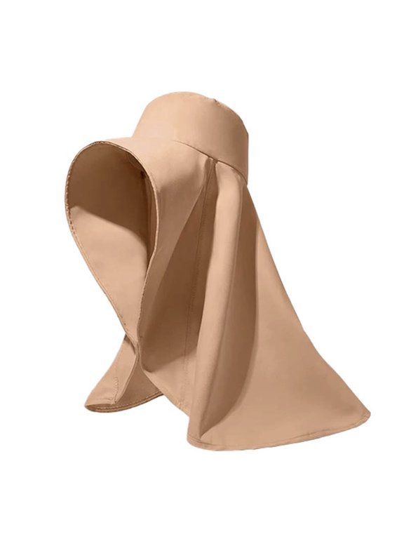 Integrated Women Summer Oversized Full Face Sun Shawl Shoulder Neck Hat Cycling Outdoor Fisherman Sunshade