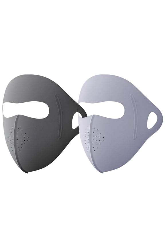 Full Face Sunlight Protection Mask, UPF50+ Sun Protection Face Mask, Ice Cooling Effect, 2 Pcs Set, Sun Mask for Outdoor Activities, Washable and Adjustable