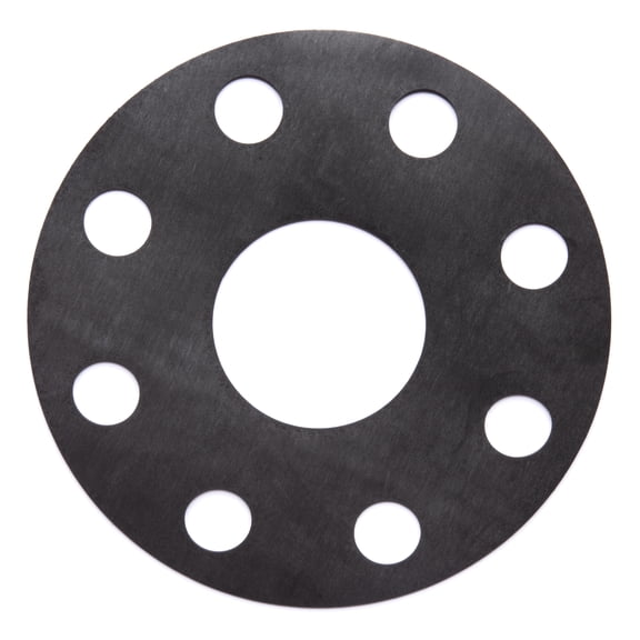 Full Face Viton Rubber Flange Gasket for 6" Pipe - 1/8" Thick - Class 150