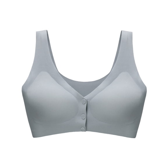 Full Figure Bras for Women Plus Size Pullover Bra Feature V-Neck Sport Bra Style W-511 Front Closure Closure No Show Bras Blue XXL