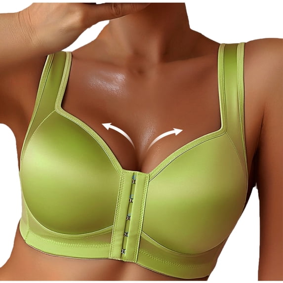Full Figure Plus Size MagicLift Front-Closure Posture Back Bra Wirefree