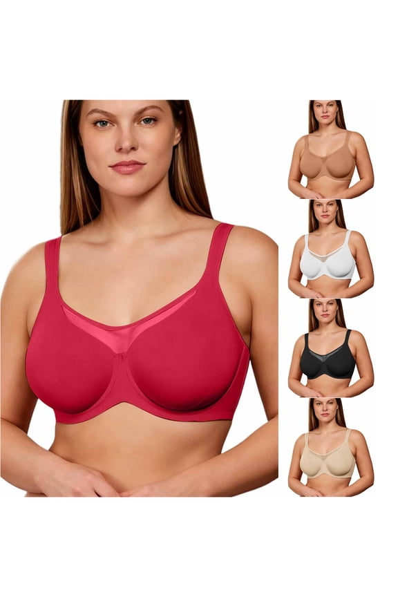 Full Figure Seamless Underwire T Shirt Bra Push Up Comfort Everyday Bra Medium Bra 44F