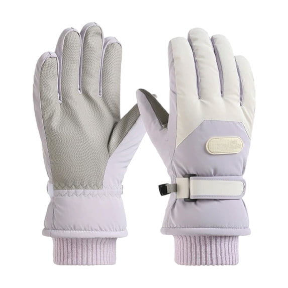 Full Finger Touch Screen Ski Gloves, Winter Warm Waterproof Windproof Fleece Lined for Cycling and Outdoor Activities, Cold Weather Protection with Insulated Design
