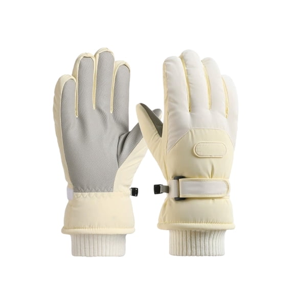 Full Finger Touch Screen Ski Gloves, Winter Warm Waterproof Windproof Fleece Lined for Cycling and Outdoor Activities, Cold Weather Protection with Insulated Design