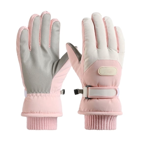 Full Finger Touch Screen Ski Gloves, Winter Warm Waterproof Windproof Fleece Lined for Cycling and Outdoor Activities, Cold Weather Protection with Insulated Design