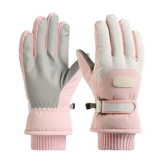 Full Finger Waterproof Touchscreen Ski Gloves for Winter Cycling, Thick Fleece Lined, Warm Windproof Design for Outdoor Activities