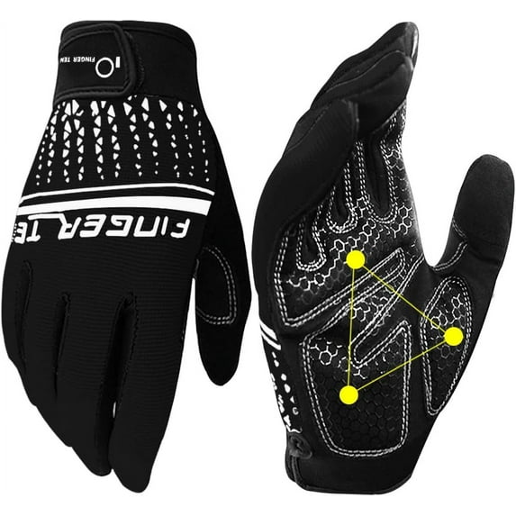 Full Finger Workout Gloves Weight Lifting Touchscreen for Men Women with Padding, Full Hand Gym Exercise Gloves Male Female, Non Slip Fitness Gloves Extra Grip for Cycling Climbing Hiking