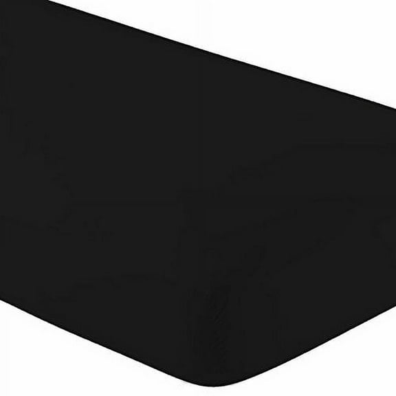 Full Fitted Sheet Only - Soft & Comfy 100% Cotton- By Crescent Bedding (Full , Black)