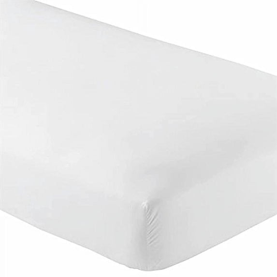 Full Fitted Sheet Only - Soft & Comfy 100% Cotton- By Crescent Bedding (Full , White)