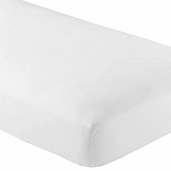 Full Fitted Sheet Only - Soft & Comfy 100% Cotton- By Crescent Bedding (Full , White)