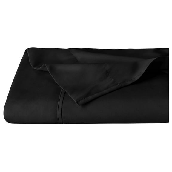 Full Flat Sheet - Premium 1800 Ultra-Soft Top Sheet - Hotel Luxury - Double Brushed - Easy Care - 1 Full Flat Sheet Only (Full, Black) 02 - Black