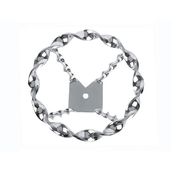 Full Flat Twisted Streight Steering Wheel Chrome.