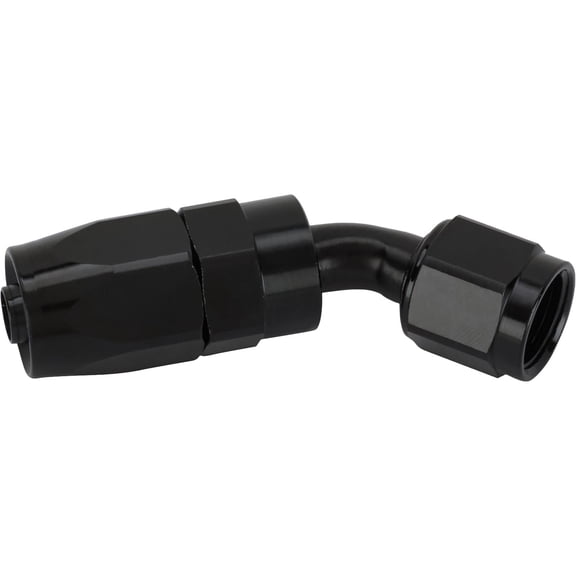 Full Flow Swivel Hose End Fitting, 45 Degree, Anodized, -6 AN