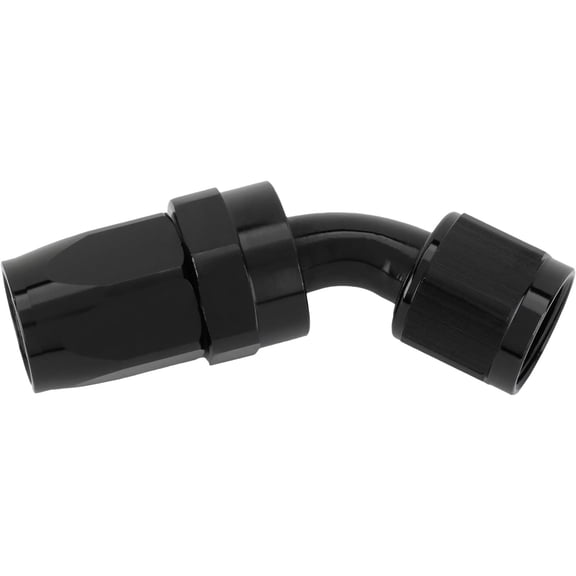 Full Flow Swivel Hose End Fitting, 45 Degree, Anodized, -8 AN