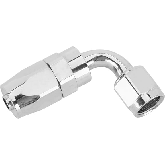 Full Flow Swivel Hose End Fitting, 90 Degree, Nickel, -6 AN