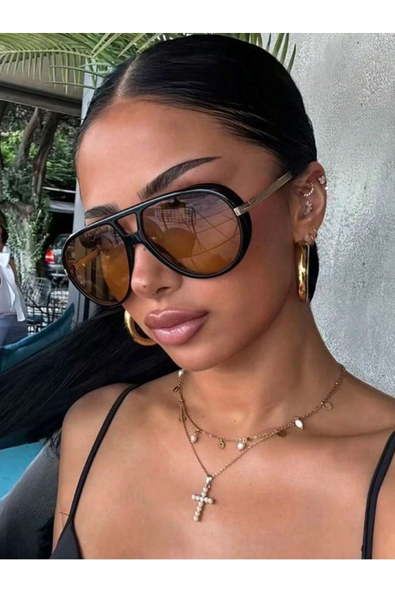 Full-Frame Metal Retro Large Fashion Glasses for Daily, Outdoor, Street Photography, Driving, Travel, Party