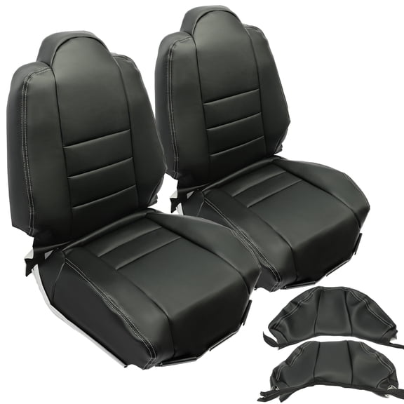 Full Front Seat Covers Set Replacement Black For Toyota Supra MK4 MKIV 1993-1996