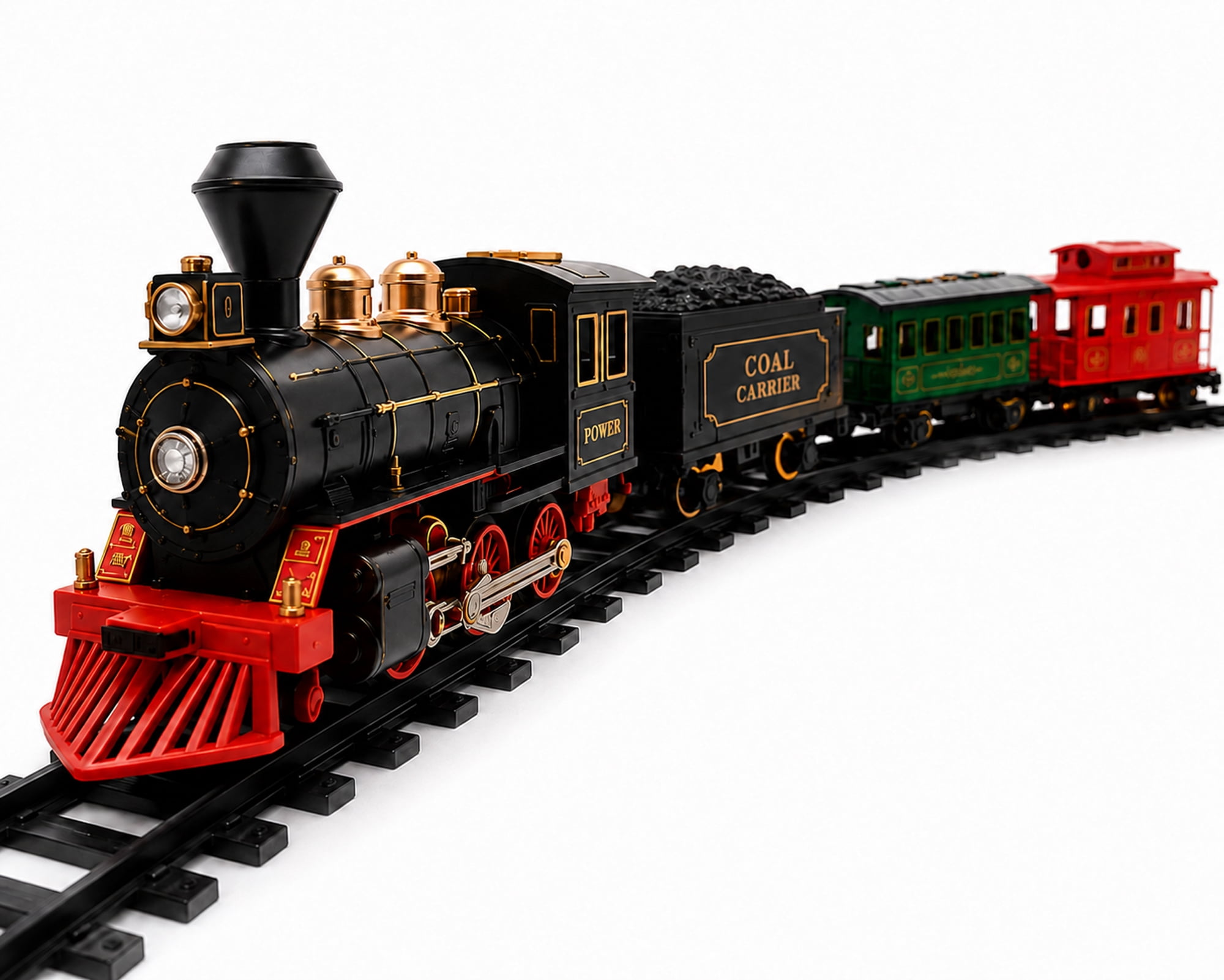 Battery Powered Toy Train Set for Kids Ages 3+, Lights & Sounds, 5 Train Cars, 53 x 30 in Track