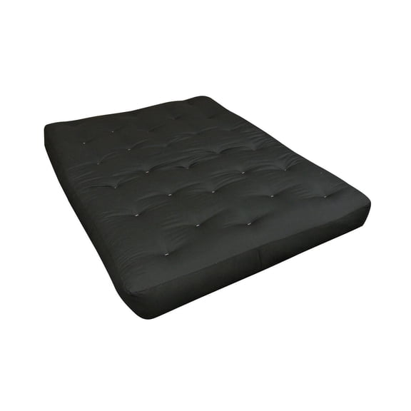 Full Futon Mattress - 54x75x9" Black Comfort Foam & Cotton - Soft Surface Home Furniture