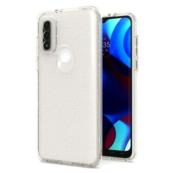 Full Glitter Hybrid Protective Case for Motorola Moto G Pure - Clear
