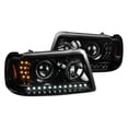 thumbnail image 1 of Full Glossy Black Housing Projector Headlights with Clear Lens for 2001-2011 Ford Ranger, 1 of 1