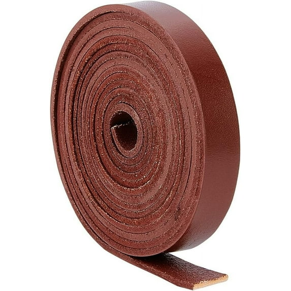 Full Grain Buffalo Leather Strap 2mm Thick Cowhide Strips Flat Leather Cord Braiding Thread Rope 0.5x79inch
