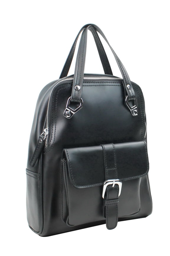 Full Grain Cowhide Leather Backpack LK13.BLK