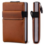 Bold Bison Compact Unisex Card Holder Wallet, RFID Blocking, Brown, 1-Piece