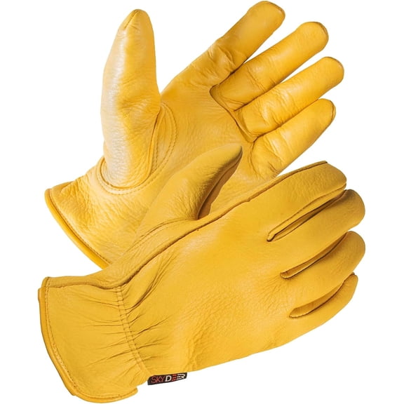 Full Grain Deerskin Leather Gloves for Men and Women, Extra Soft and Hands Protection, 3D Ergonomic Design