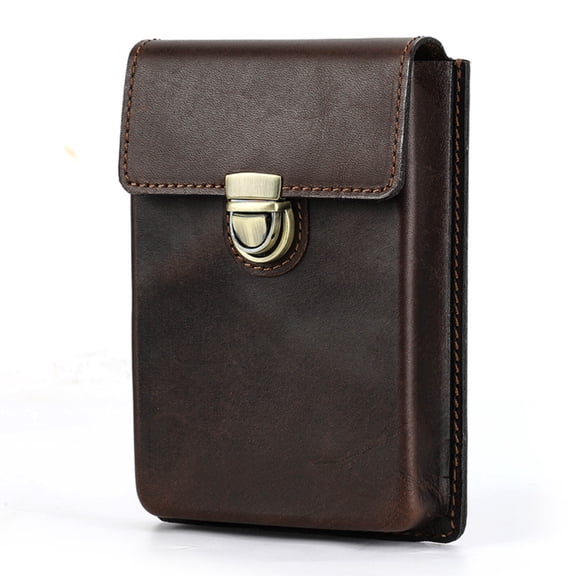 Full Grain Leather Pen Case Pouch with Removable Tray & Lock, Holds 5 Pens – Fountain Pen Travel Organizer