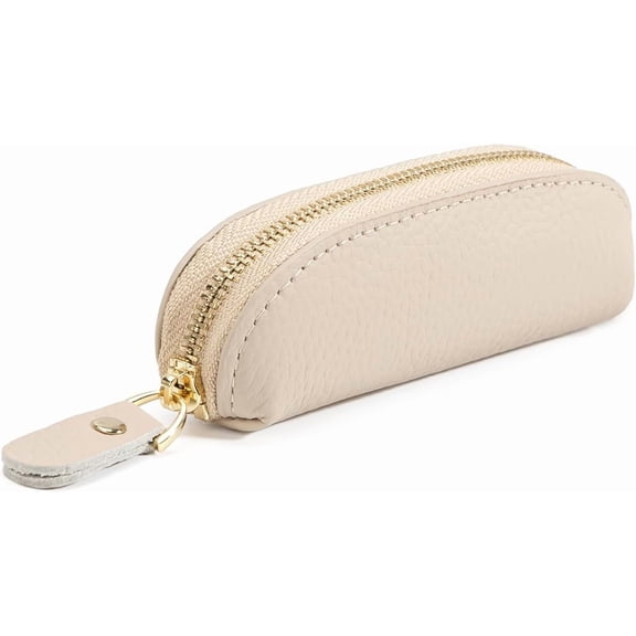 Full Grain Leather  Pouch - Travel Small  Purse with Zipper - Mini Key Pouch Change Purse for Women and Men ()