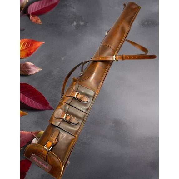 Resource Protection Full Grain Leather Rifle Scabbard, Handmade Western Long Gun Case with ...