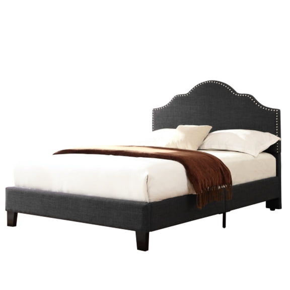 Full Gray Bed - Foam Filled - Home Sleeping - Offers Comfortable Rest