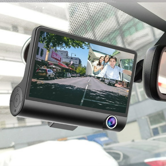 Full HD 1080P Car DVR Driving Recorder 3 Lens 170 Degree Rear View Parking Surveillance Camera Automatic Video Motion Detection