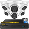 OOSSXX Wired Camera Security System with 80FT Night Vision,2TB Hard