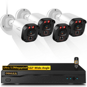 {Full HD 5MP} Outdoor Wired Security Camera System with Night Vision, No Hard Drive