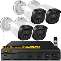 {Full HD 5MP} Outdoor Wired Security Camera System with Night Vision, No Hard Drive