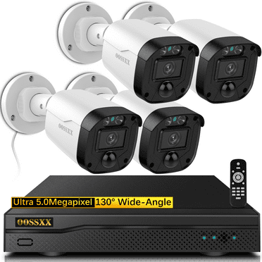 {Full HD 5MP} Outdoor Wired Security Camera System with Night Vision, No Hard Drive