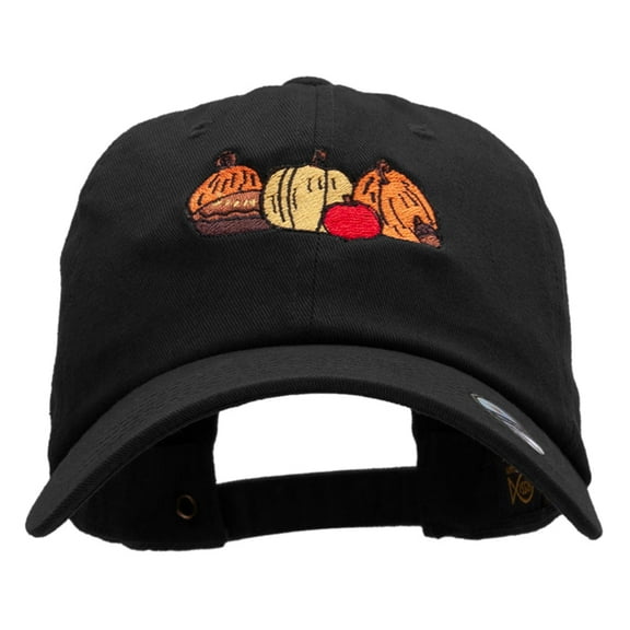 Full Harvest Embroidered Unstructured Cotton Twill Cap - Black OSFM