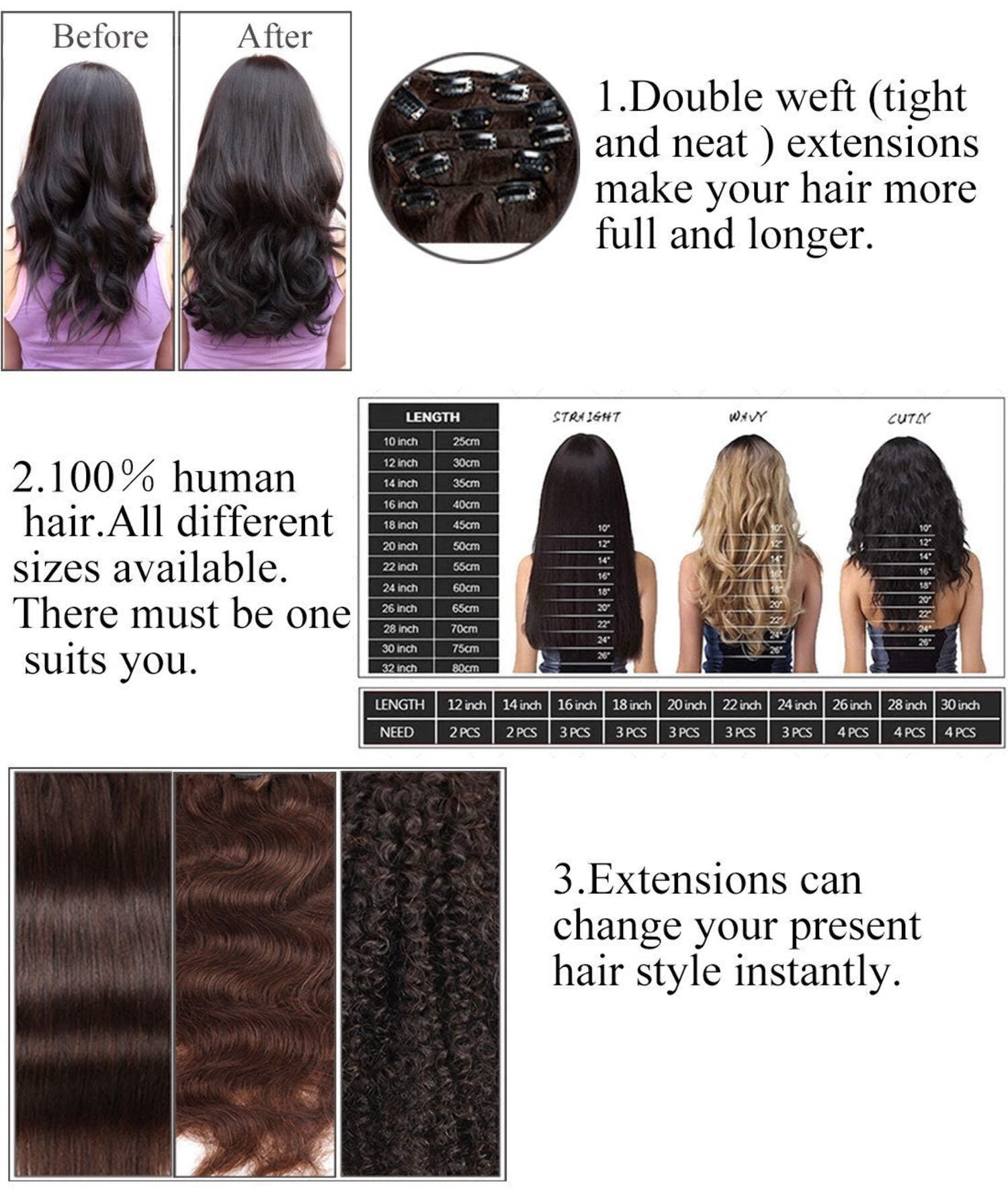 Clip in hair extensions 28 inch clearance