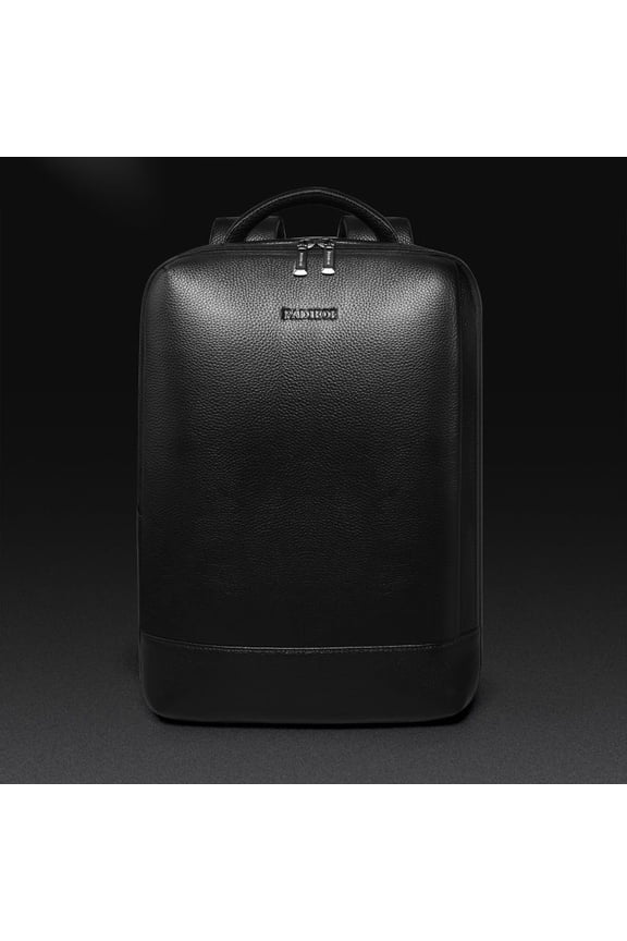 Full Head Cowhide Men's Backpack,Black