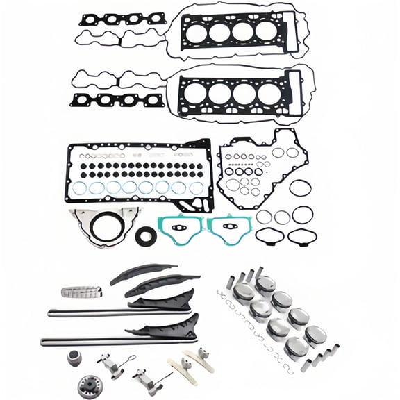Full Head Gasket Set Piston & Ring Timing Chain Kit For BMW N63 550i 750i M5 M6 X5 4.4L 2012-2020