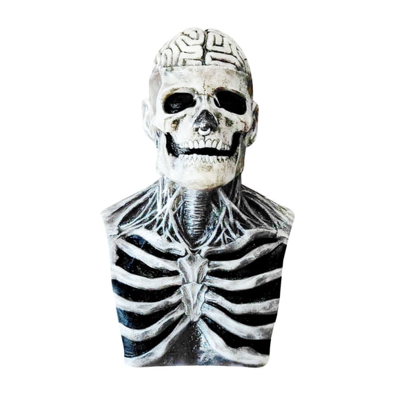Full Head Skull Mask Helmet with Movable Jaw, Realistic Skeleton Cosplay Prop, Scary Costume Accessory for Halloween, Party, House & Themed Event