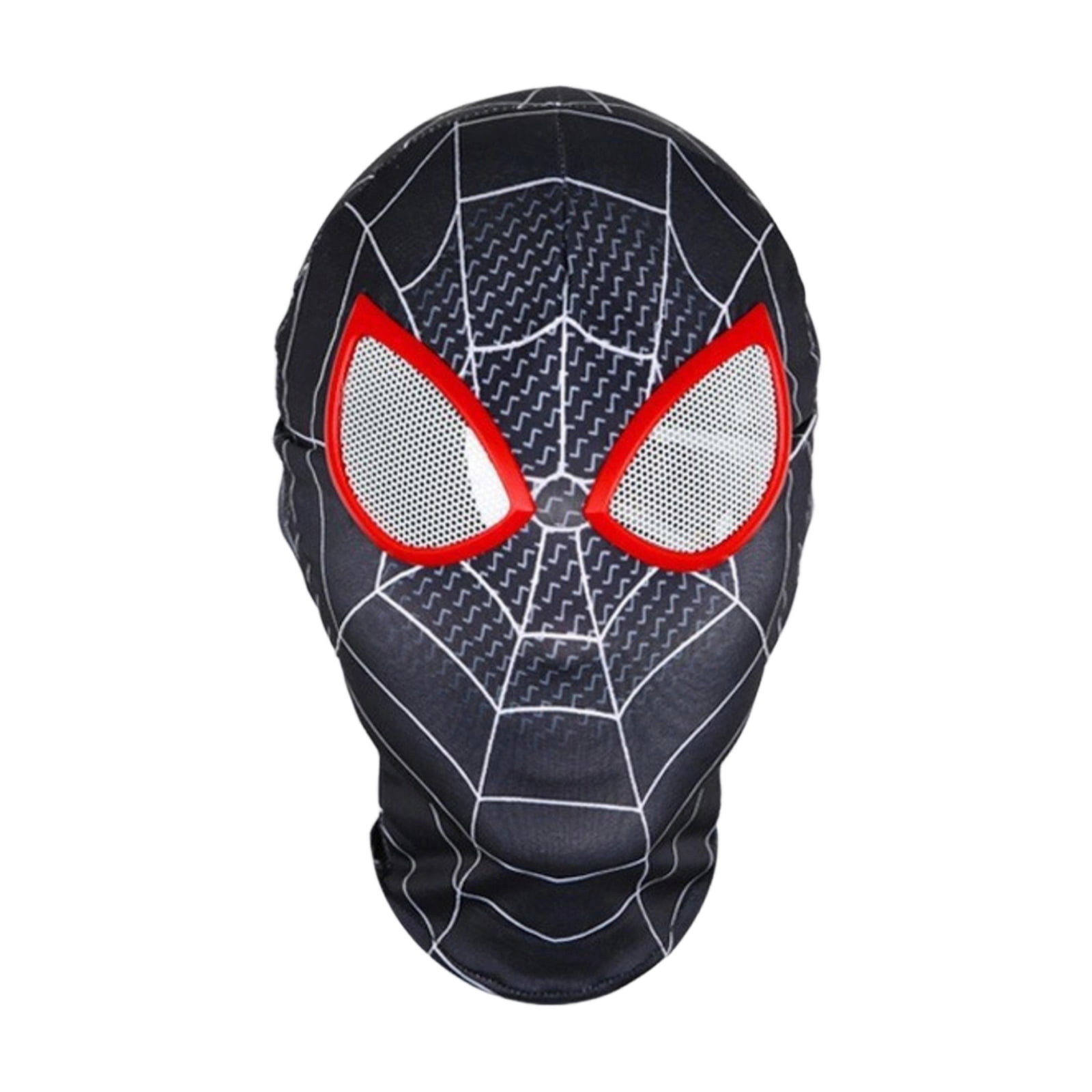 Full Head Spider Mask, Realistic Web Design & Breathable Texture for Costume Parties & Immersive Hero Adventures, Black