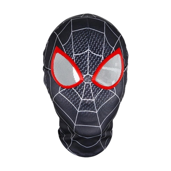 Full Head Spider Mask, Realistic Web Design & Breathable Texture for Costume Parties & Immersive Hero Adventures, Black