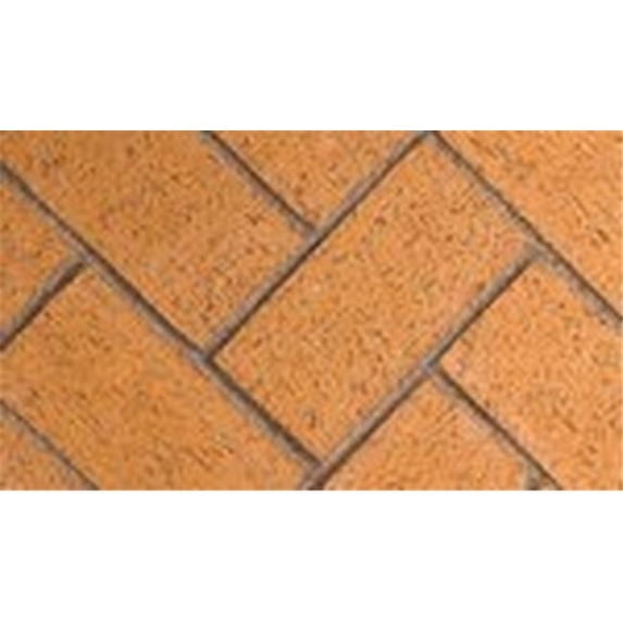 Full Herringbone Outdoor Vent Free Masonry Fireplace, Warm Red