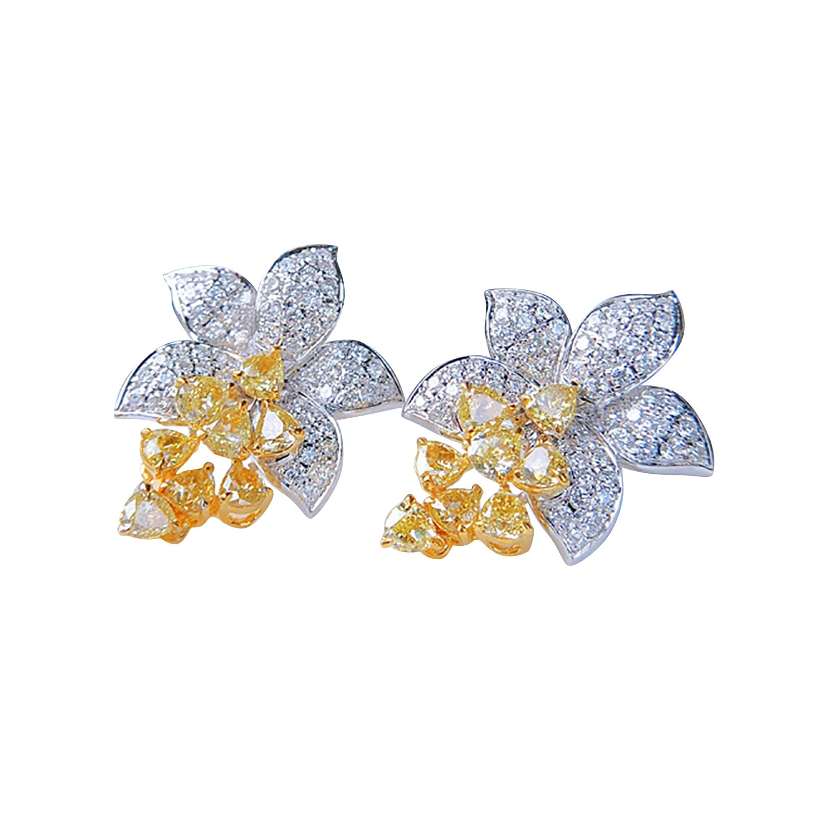 Jewelry for Women Full High Carbon Diamond Flower Party Stud