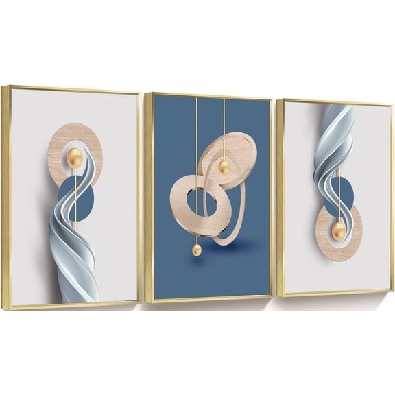 Full House 3 Panels Framed Canvas Wall ArtOil Paintings - Artistic Art - Aesthetic Prints for Living Room Bedroom Office